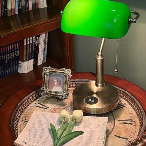 lampe-de-banquier-vintage-vert-chargeur-sans-fil