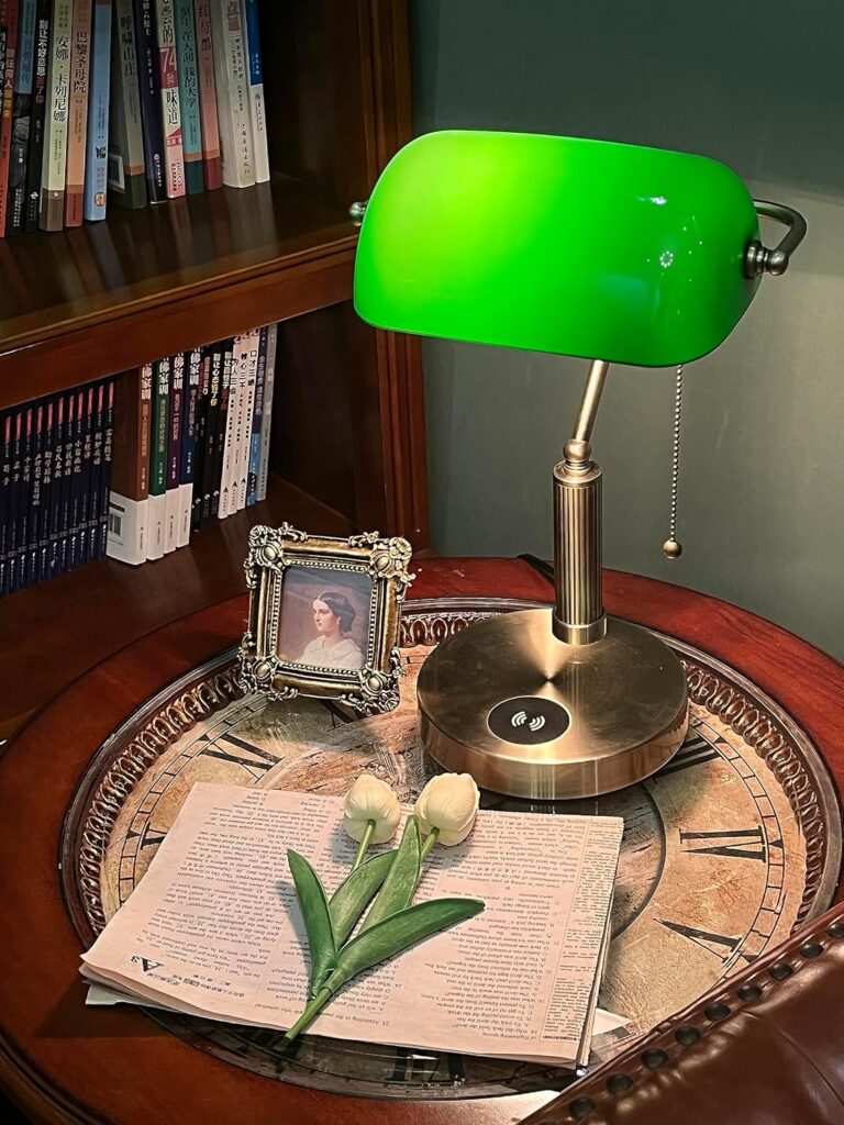 Lampe de banquier vintage