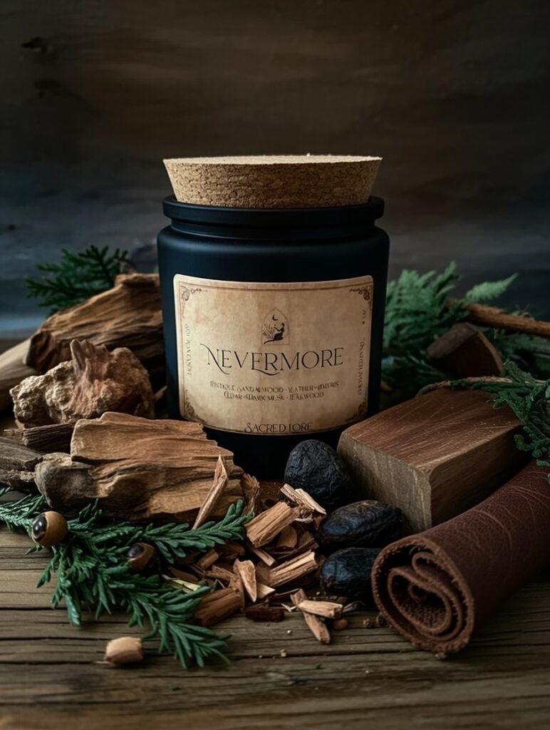 Bougie de lecture Nevermore – Rituel Dark Academia